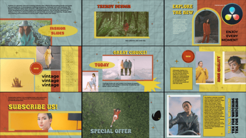 Creative Fashion Slideshow for DaVinci Resolve