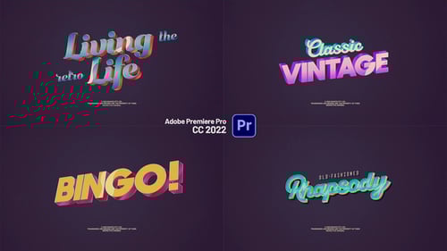 Dynamic Retro Animated Titles and Text Presets