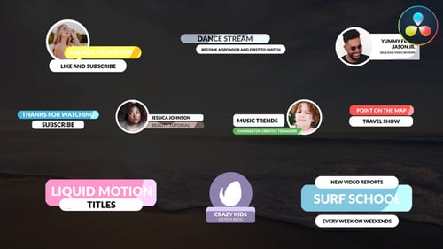 Lower Thirds Liquid Motion for DaVinci Resolve