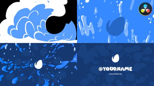 Water Wave Logo for DaVinci Resolve