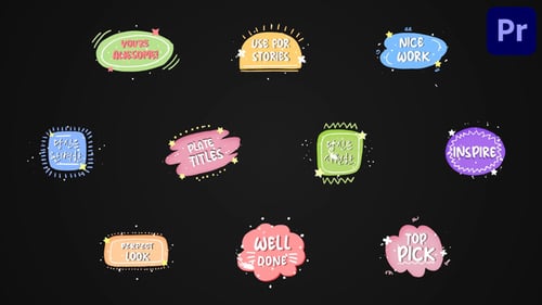 Animated Colorful Hand-Drawn Plate Titles