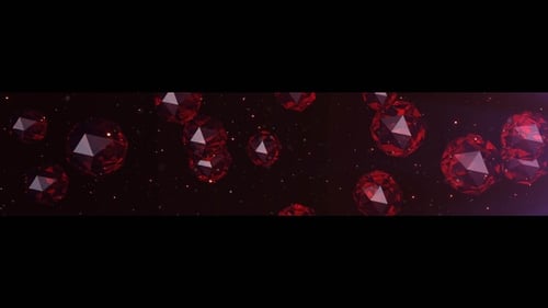 Elegant Floating Red Faceted Gems Background Animation