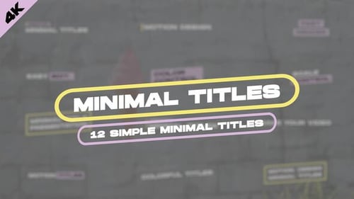 Minimal Titles V2 | FCPX & Apple Motion