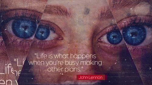 Dynamic Motivational Quotes Slideshow with Geometric Overlays