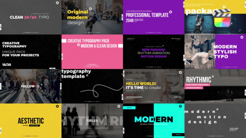 Clean Text Typography / FCPX