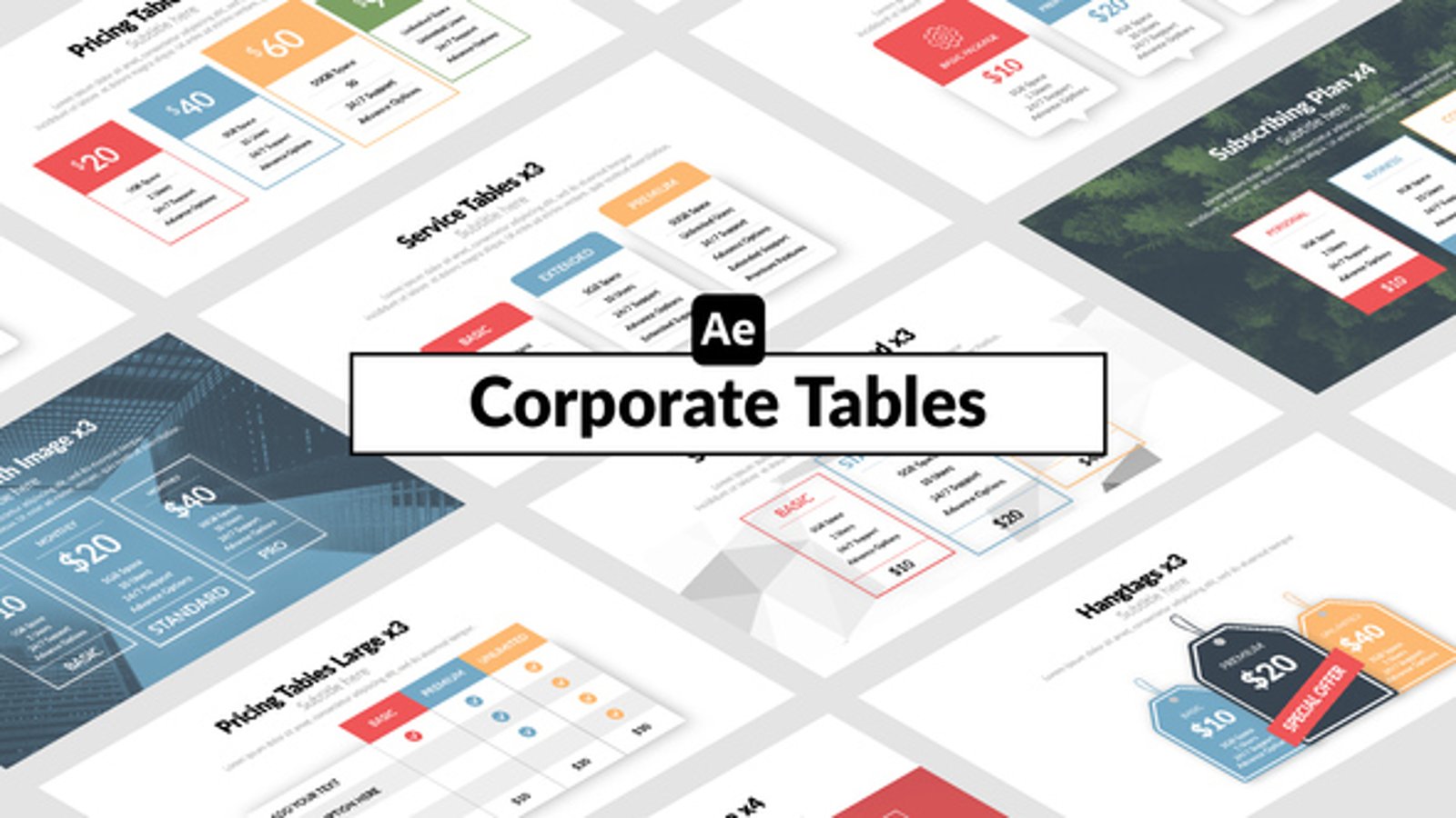 Corporate Tables, Infographics ft. table list & tables - Envato