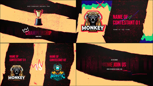Dynamic Sports Championship Opener with Grunge Elements