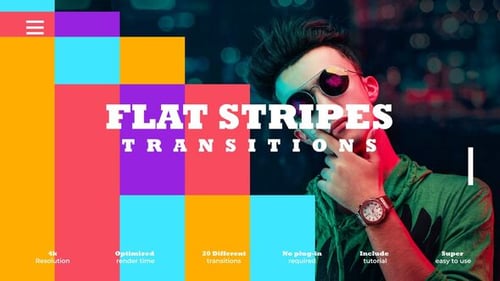 Dynamic Flat Geometric Stripe Transitions Pack