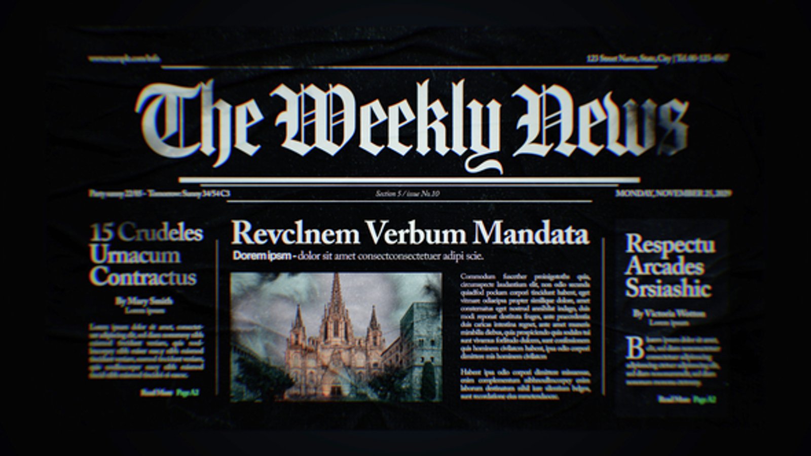 Newspaper Microfiche Video Template, Openers ft. newspaper vertical ...