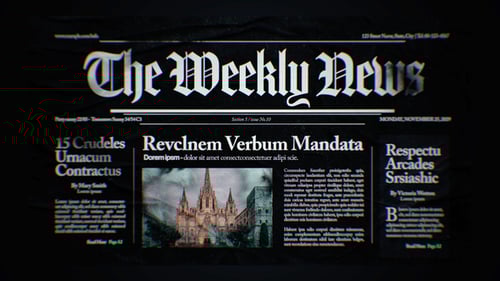 Newspaper Microfiche Video Template
