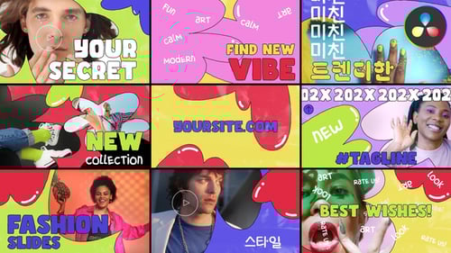 Colorful Liquid Slides for DaVinci Resolve