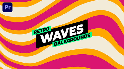 Animated Wavy Line Backgrounds with Retro Psychedelic Patterns