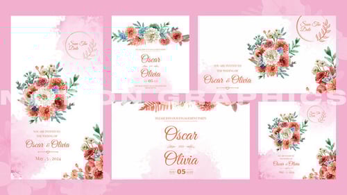 Angela Wedding Invitation | Mogrt