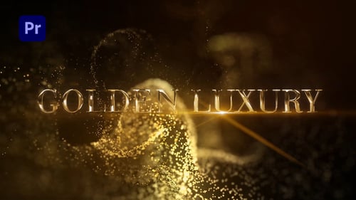 Golden Awards Ceremony Titles with Elegant Particle Effects