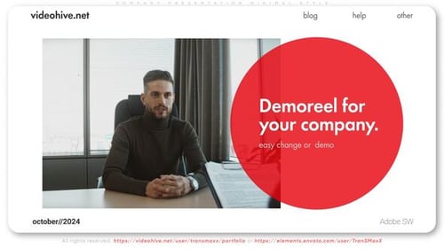Estilo minimalista de apresentação da empresa