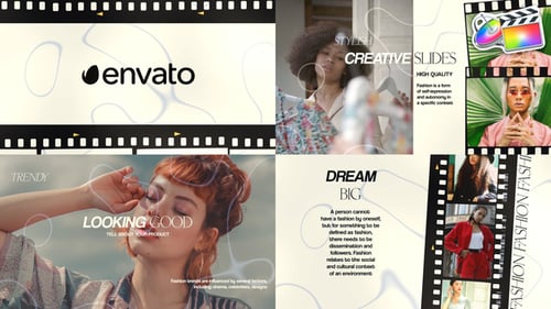 Modern Fashion Slideshow with Cinematic Film Strip Frames