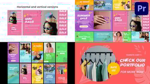 Summer Fashion Sale Promo Slides and Stories