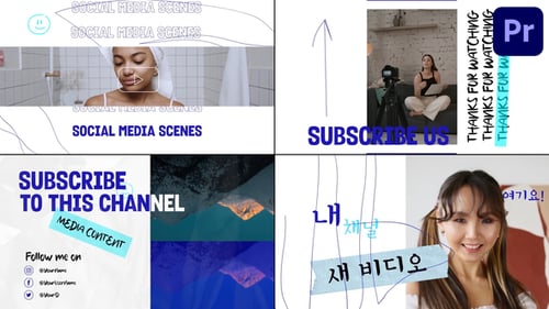 Modern Social Media End Screens with Animated Call to Action