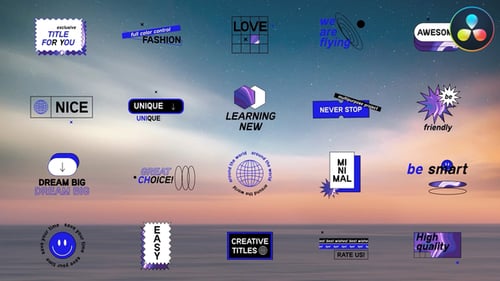 Modern Geometric Animated Title Sequences Pack