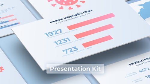 Clean Healthcare Medical Infographics Data Presentation Kit