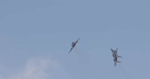 Modern Fighter Jets Performing Exciting Aerial Maneuvers