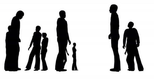 Animated Silhouettes of People Talking and Interacting