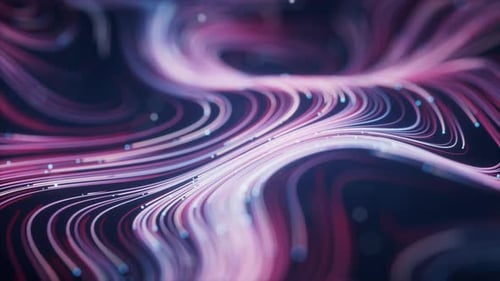 Wave particles lines with swirling pattern