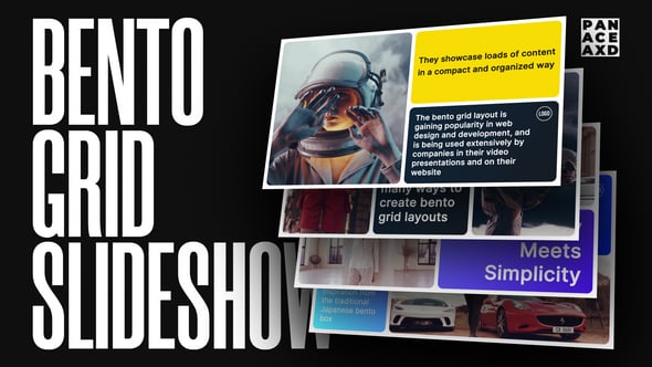 Dynamic Bento Grid Slideshow Template for Modern Presentations, Video ...