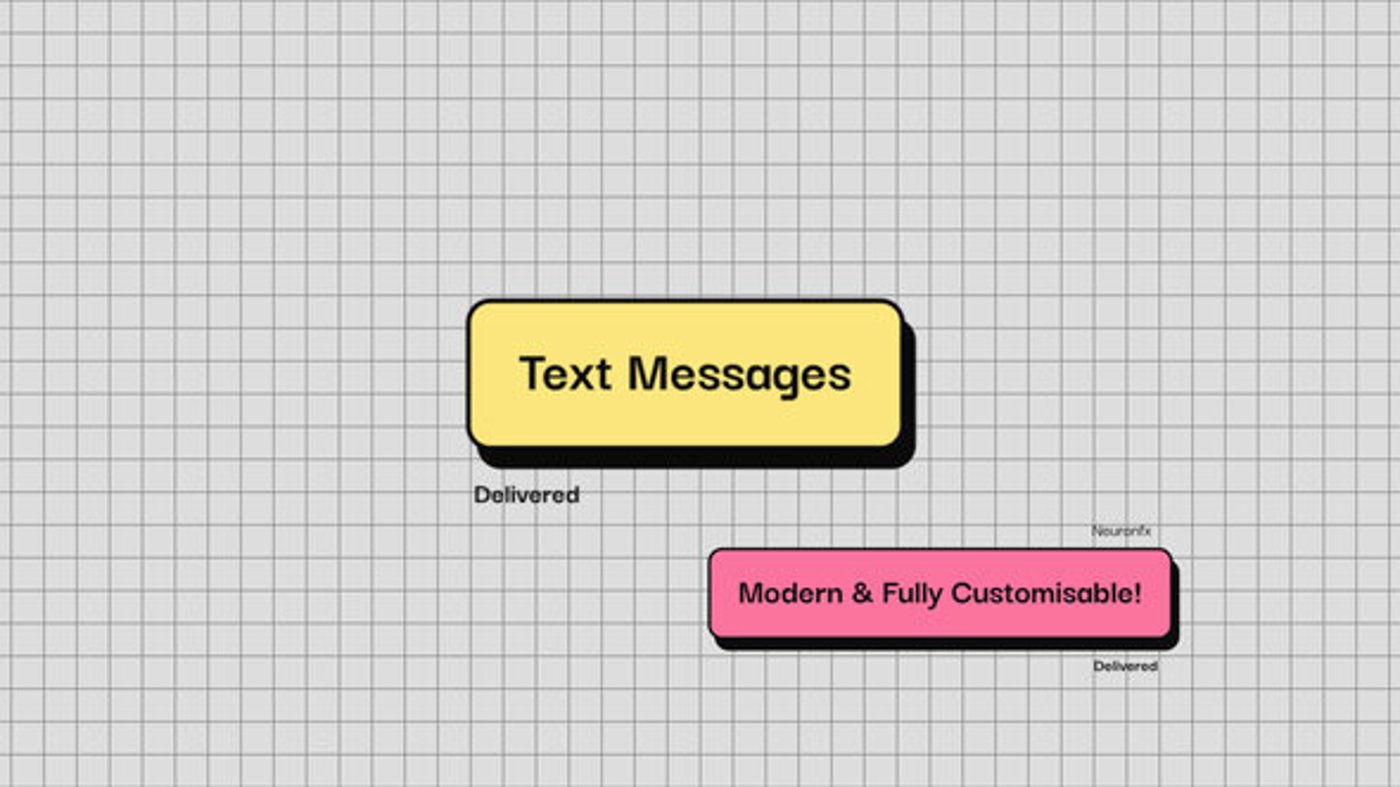 Modern Text Messages, Titles ft. text boxes & text - Envato