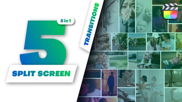 Multiscreen Transitions - 5 Split Screen, Elements ft. photo slideshow ...