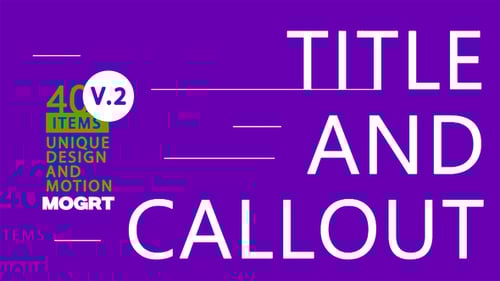 Minimal Title & Callout Mogrt V.2