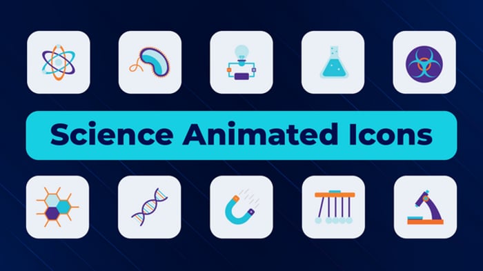 Animated Science Icons Pack for Educational Explainer Videos, Elements ...