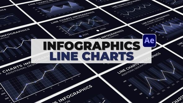 Infographics Line Charts, Infographics ft. line chart & line - Envato
