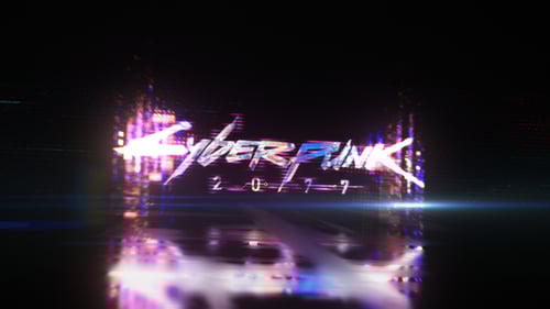 Dynamic Glitch Digital Logo and Text Reveal