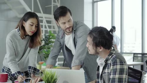 Creative Team Collaborates in Modern Office Space
