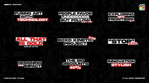 Kinetic Box Titles v2.0 | FCPX