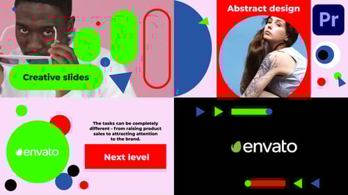 Dynamic Geometric Slideshow with Animated Typography