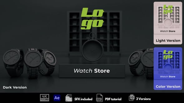 Watch Store, Logo Stings ft. 3d & dynamic - Envato