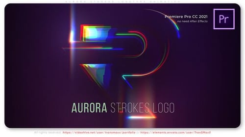 Aurora Strokes Logotype Animation