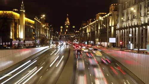 Heavy Traffic on The Streets of The Night City