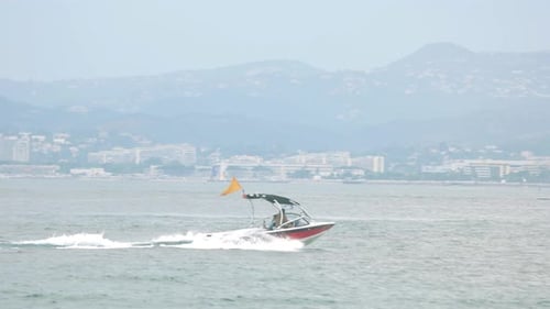 Boat with Water Skier.