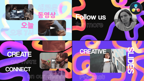 Creative Podcast Slides for DaVinci Resolve