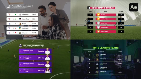 Leaderboard, Scoreboard, Ranking Table, Infographics ft. table list ...