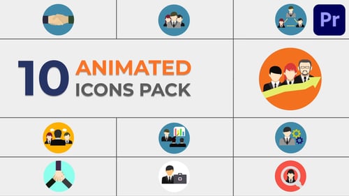 Dynamic Flat Business Icons Pack