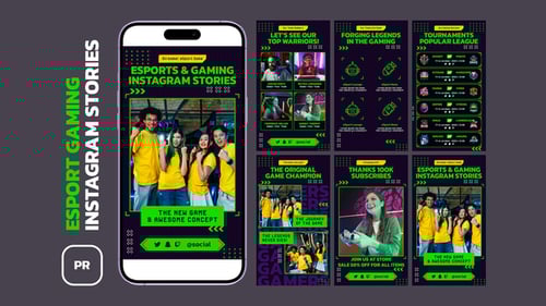 eSport Gaming Instagram Stories MOGRT