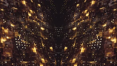 Futuristic Digital Grid Data Flow Abstract Motion Background