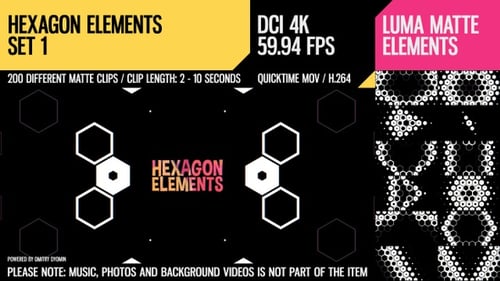 Animated Hexagon Geometric Transitions Pack