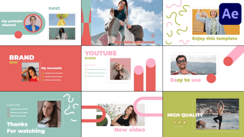 Diapositivas de Youtube para After Effects
