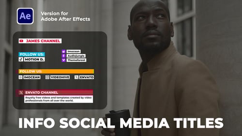 Modern Animated Social Media Lower Thirds and Channel Titles