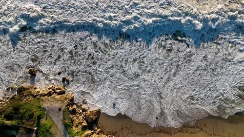 Aerial View Strong Storm Background